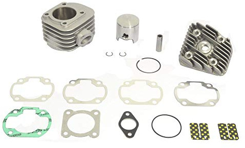 Athena 070200 Gruppo Termico Big Bore Con Testata Ø 47,6 mm, 70 cc, Spinotto Ø 10 mm, Pistone Con Testa Bombata compatibile con YAMAHA JOG