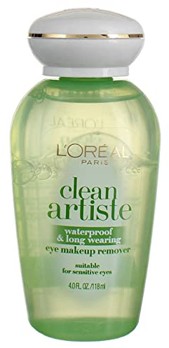 L'Oreal Paris Clean Artiste Waterproof & Long Wearing Eye Makeup Remover 4 oz (Pack of 3)