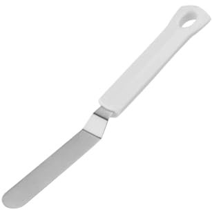 Dr. Oetker Winkelpalette klein, Streichmesser zum Dekorieren von Torten, Küchenhelfer mit Funktionsteil aus Edelstahl, Glasurmesser zum präzisen Arbeiten, (Farbe: weiß/silber), Menge: 1 Stück