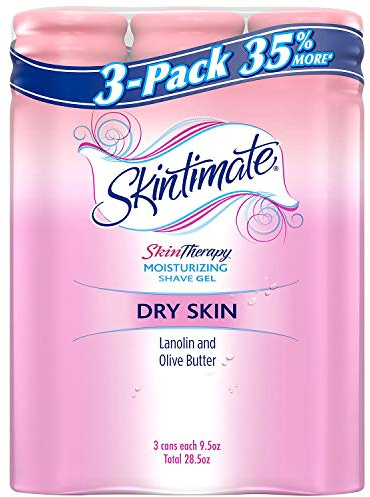Skintimate SkinTherapy Moisturizing Shave Gel for Dry Skin, Lanolin & Olive Butter (9.5 oz., 3 pk.)