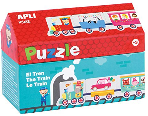 APLI Kids Puzzle-Box Häuschen Zug, 20 Stück (16485)