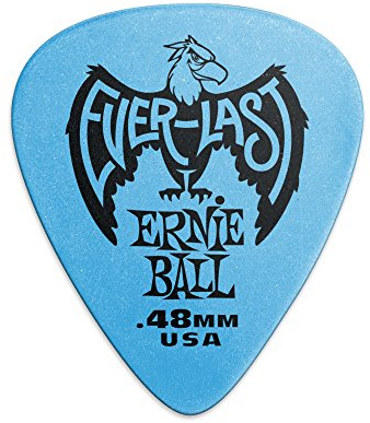 Ernie Ball Everlast Guitar Picks, Blue .48mm, 12-pack (P09181)