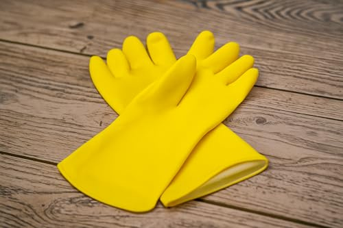 GUBBERLOVES Rubber Gloves For Children Gardening & Washing up Designed for Children - Kids Gloves That Fit Properly - (PLAIN XS 6-9 Years)