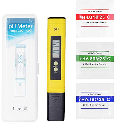 Stylo numérique PH Mètre, PH Testeur de qualité de l'eau Digital LCD Portable PH Mètre Numérique Plage de Mesure pour 0-14 PH 0,01 Ph, compteur pH Testeur Aquarium Fonction D'étalonnage Automatique