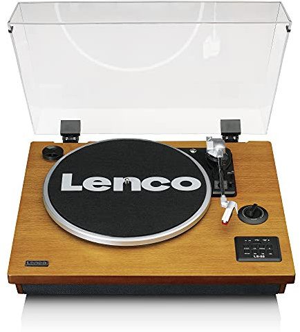 Lenco LS-55WA Turntable | 33 & 45 RPM | Vinyl Record Player | Integrated Speakers & Bluetooth | USB for MP3 Conversion | Natural Wood Finish
