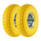 2x10 3.50-4 Pneumatic Wheelbarrow Wheels Pneumatic Sack Truck Trolley Wheel Puncture Proof Tyre Complete for Garden heavy duty Trolley Barrow Trailer Truck Black Solid Replacement Wheelbarrow Wheel