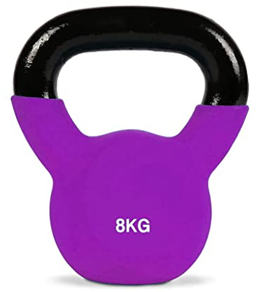 FFitness Kettlebell da 8 Kg in Ghisa Peso per Allenamento di tutto il Corpo Cross Training Pesi Palla con Presa Antiscivolo