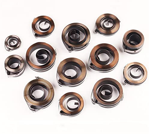 1 Pcs Metal B Type Drill Press Quill Feed Return Coil Spring Assembly Clockwork Inside Outside Hooks-0.5x6x680,Tx W x Expanded L