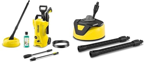 Kärcher K 2 Power Control Home high-pressure washer: Intelligent app support & T-Racer T 5 surface cleaner (splash protection, for large areas, two flat jet nozzles