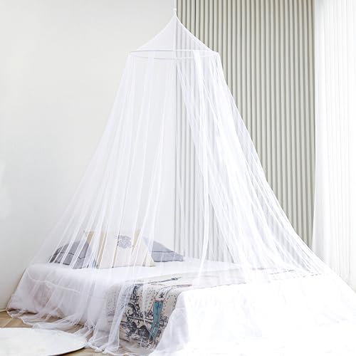 LINSOCLE Moskitonetz Bett, Moskitonetz Bett Baldachin, Moskitonetz Doppelbett 250x1100x60cm, Moskitonetz für Reisen, Mosquito Net Bed für Zuhause und Camping Geeignet