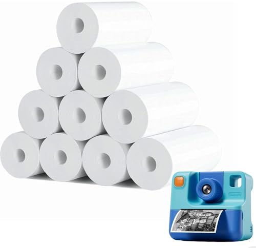10 Rolls Double Dragon 720 Pcs Thermal Paper Rolls (72 Pcs/Roll) 57x25mm | BPA-Free Instant Print Paper | for Kids Instant Cameras, Mini Thermal Printers, PDQ & Card Machines | No Ink Needed