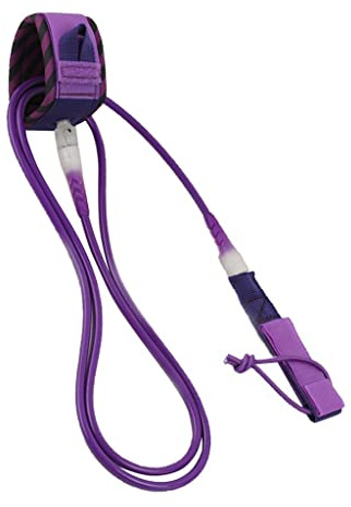 Timcryxient Laisse de surf double émerillon en acier inoxydable Rouge 1,8 m