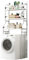 sapisecret Waschmaschinenregal ohne Bohren 3-Ebenen Weiß - Regal über Waschmaschine (65x155x25cm) | Stabiles Metall-Toilettenregal | Platzsparend für Waschmaschinenschrank & Badezimmer