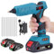 Cordless Hot Glue Gun Electric Hot Melt Gun - with Digital Display, 10 pcs 11mm Glue Sticks for DIY Crafting, Arts, Repair Work and Sealing (Incl. 2 Batteries