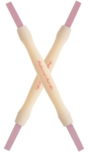 Gatuida Double-Headed Bluestone Rod 2Pcs Cuticle Pumice Stick Nail Care Tool for Manicure and Pedicure Dead Skin Remover Nail Buffer