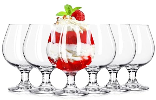 MYKAGS 6 PCS Brandy Glass Set, 180 ml, Ideal for Desserts, Dishwasher Safe, Cute Shot Glasses Mini Shot Glasses Set of 6 Perfect for Tasting and Enjoying Spirits