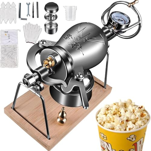 Macchina Per Popcorn Tradizionale Cinese, Cannone Per Popcorn Con Riscaldamento A Fuoco Aperto, Pentola A Pressione In Acciaio Inossidabile Per Popcorn(200ml)