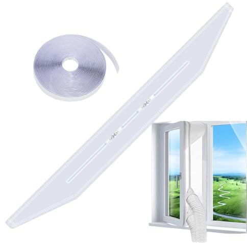 Sello Universal Para Ventana De Aire Acondicionado | Aislamiento Sin Taladrar para Ventanas | Cubierta Reemplazo de Pantalla Anti Corriente de Aire para Sótanos Caravanas Garajes Invierno