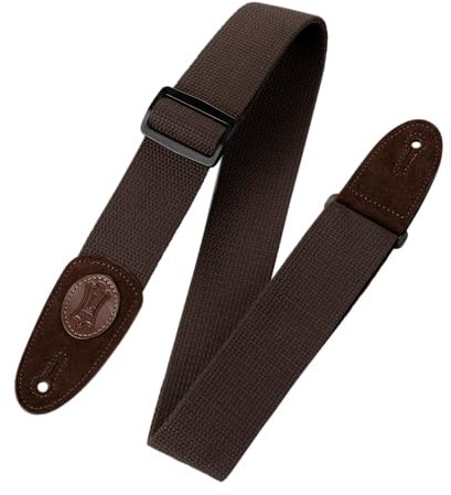 Levy's Leathers Signature Cotton Series Gitarrengurt aus Baumwolle | Breite 5 cm | Extra Lang | Braun | (MSSC8-XL-BRN)