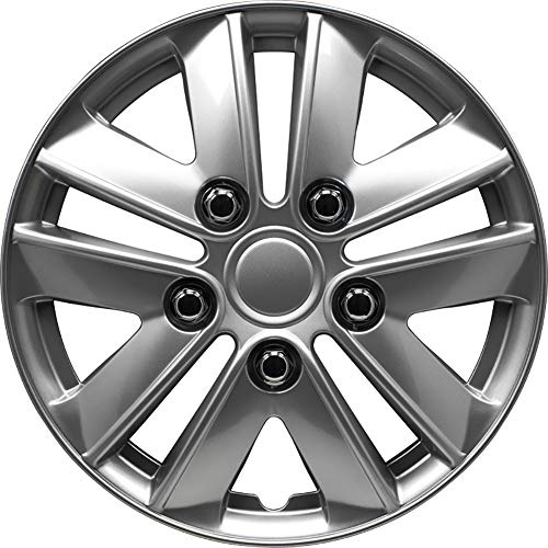 AutoStyle Enjoliveurs 15'' pouces Cap De Roue Jeu Enjoliveur Auto gris foncé PP 9915, Gunmetal