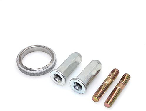 iSpchen Auspuff Stehbolzen Set Auspuffschraube Stiftschraube Auspuffkrümmer Auspuff Schrauben Auspuffbolzen Muttern Dichtungssatz für Motorrad Roller Moped Quad ATV