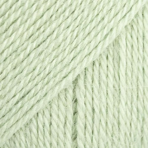 Pure Alpaca Wool Yarn Drops Alpaca, 59 Colors, in 1.8 oz Skeins - 183 Yards per Skein (9030 Pistachio ice Cream)