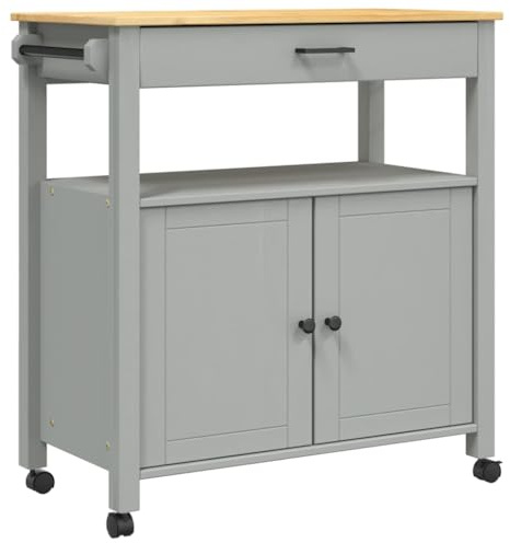 vidaXL Kitchen Trolley Monza 33.1x15.7x34.8 Solid Wood Pine
