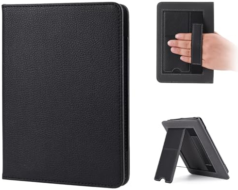 Custodia per Kindle Paperwhite 2024 7 (12a generazione) con supporto e cinturino da polso Auto Wake/Sleep, Kindle Colorsoft Signature Edition 2024, Kickstand Smart Cover Case con scomparto per carte