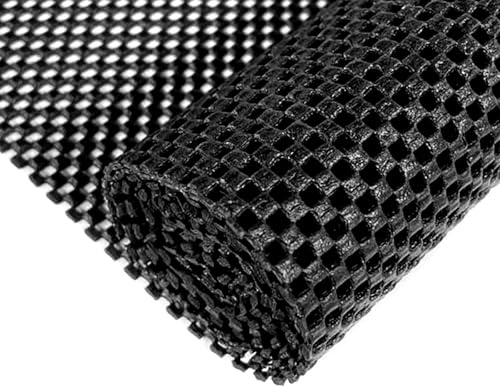 MOSTFUN Antiscivolo per Tappeti, 100 x 120 Tagliabile Multiuso Sotto Antiscivolo Tappeto per Moquette Cassetti Ripiani Materasso Divano (Nero)
