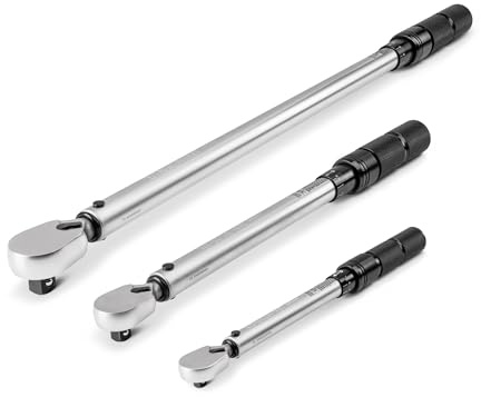 TEKTON 1/4, 3/8, 1/2 Inch Drive Micrometer Torque Wrench Set | TRQ95902