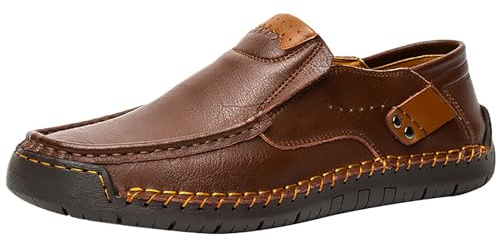Läderskor herr tofflor eleganta affärsskor klassiska kostymskor halkfria slip-on oxfordskor mjuk sula fritidsskor