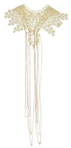 LIGHTAOTAO Chaîne Corporelle en Dentelle Luxueuse pour Femmes, Design Multi-couches en Tissu et Fer, Confortable à Porter, Décoration Corporelle pour Soirées et Carnavals