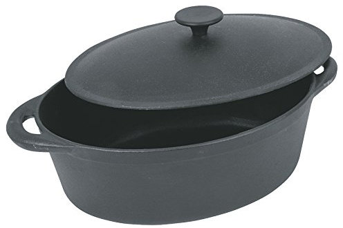 Tradifonte, Casseruola Ovale per arrosto, 9 ltri, Nero (Schwarz)