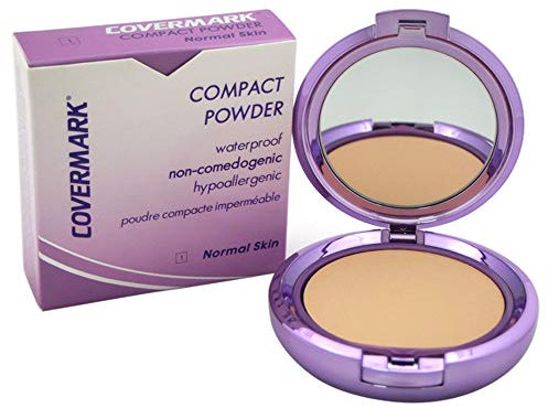 Covermark Cipria Compatta Waterproof Camouflage, Compact Powder Ipoallergenica e Non Comedogenica per Pelle Normale, Con Vitamina E, Colore 01, Formato 10g