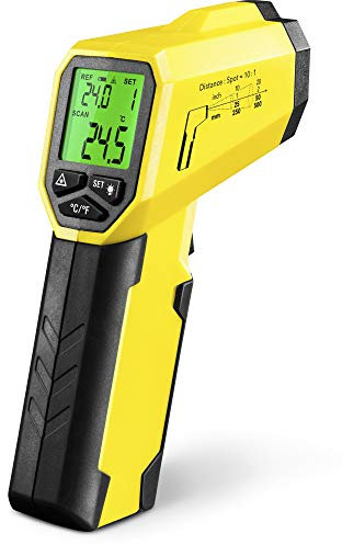 TROTEC BP17 – Thermomètre infrarouge sans contact -50°C à +380°C avec laser, alarme seuil, écran rétroéclairé