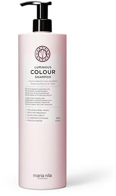 Maria Nila Luminous Colour Shampoo, reduziert Farbverlust beim Waschen, Granatapfel wirkt der Austrocknung entgegen, 100% vegan, Sulfat & Parabenfrei 1000ml
