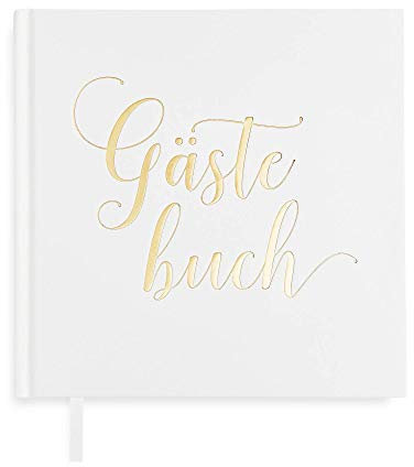 Plantvibes Edles Gästebuch, 72 Seiten, Hardcover, hochwertiges Papier, Vintage Guest-Book für die Hochzeit, Taufe oder den Geburtstag, Hochzeits-Buch, Hochzeits-Album, Hochzeits-Gästebuch