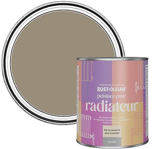 Rust-Oleum Brown Heat Resistant Radiator Paint in Satin Finish - Café Luxe 750ml