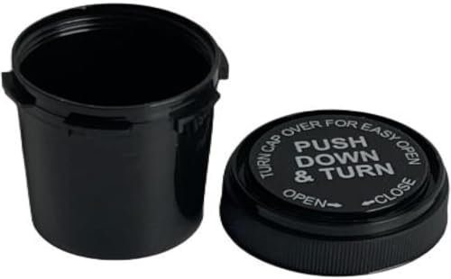 Generisch 5 Stück Vakuum Dose Hosentasche Vorratsdosen aufbewahrungsbox mit Deckel,Tabak Kräuter Behälter, Pillen Box Weed Storage Lichtdicht Blickdicht Luftdicht Dosen, Schwarz, 50x50x64mm (5)