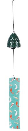 M METERXITY 1-Pz Campana Giapponese a Vento, Campana Del Tempio Campana a Vento in Metallo Campana Giapponese per Esterno/Giardino/Patio, Campana a Cono di Pino[Verde]