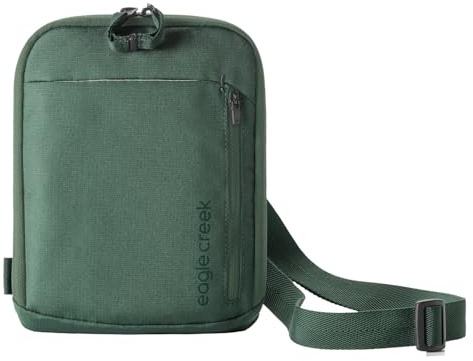 Eagle Creek Stash RFID Crossbody Bag – Lightweight, Secure Travel Bag with RFID Blocking, Adjustable Strap & Multiple Pockets - Everyday Essentials & Travel Safety - Grass Green
