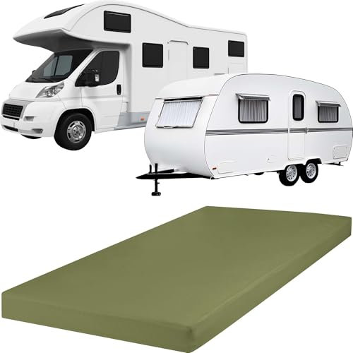 REDBEST Spannbettlaken Pittsburgh für Wohnwagen, Wohnmobil und Boot Single-Jersey Jade Größe 90x190 cm - 100x200 cm