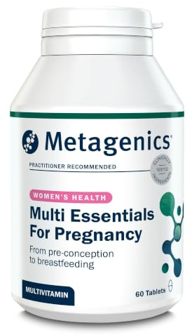 Metagenics Multi Essentials for Pregnancy, Multivitamin - 60 Tablets | Complete daily formula with folic acid, gentle iron and zinc to support prenatal health and reproductive wellness