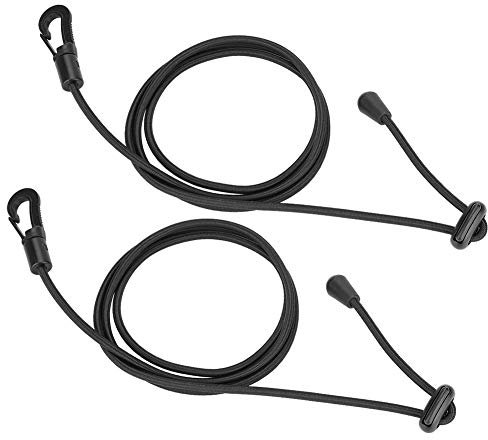 Tbest Kajak Paddel Sicherheitsleine, 2 STÜCKE Strapazierfähiger Gummi-String Elastische Bootfahren Kanu Kajak-Paddel-Sicherheitsleine Angelrute Lanyards mit Schnapphaken zum Paddeln