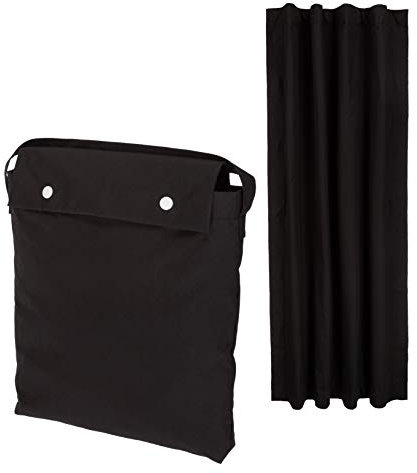 Amazon Basics Rideau de fenêtre occultant portable avec ventouses, 198 x 127 cm, noir