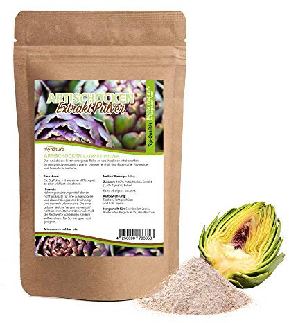 Mynatura Artischocken Extrakt Pulver I Artischocke I Gemahlen I 2,5% Cynarin I Hochwertige Pflanzenstoffe I Schonend verarbeitet (1x 100g)