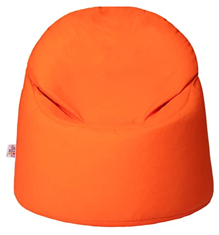 Ready Steady Bed Puff Infantil | Cómodo Puff niños para Interiores y Exteriores | Puf para niños Resistente al Agua | Diseño ergonómico Puff Infantiles | Puff con Relleno Incluido (Naranja)