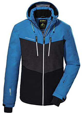 Killtec Herren Ksw 45 Mn Jckt Skijacke Funktionsjacke mit abzippbarer Kapuze und Schneefang, schwarz blau, L EU