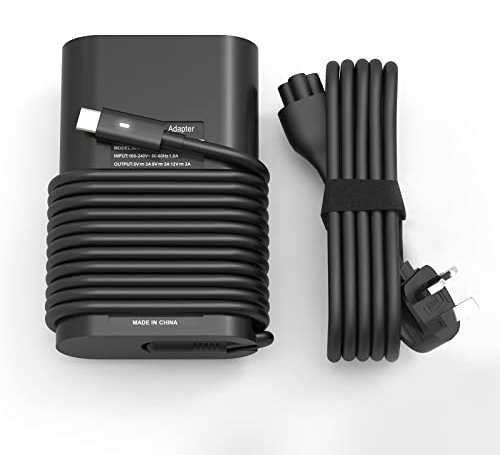 FUDCOCWN 65W USB C Laptop Charger Compatible with Dell Latitude 7275 7370 5175 5285 5290 3400 3500 3390 5410 5420 5520, XPS 13 9350 9360 9370, Chromebook 3100 3400 5190 Type C Power Supply Adapter