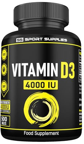 Vitamin D3 Tablets 4000iu - 500 Micro Tablets - 16 Months Supply - High Strength Vitamin D3 Vegetarian Tablets - Immune System, Bone and Muscle Function Support - UK Made